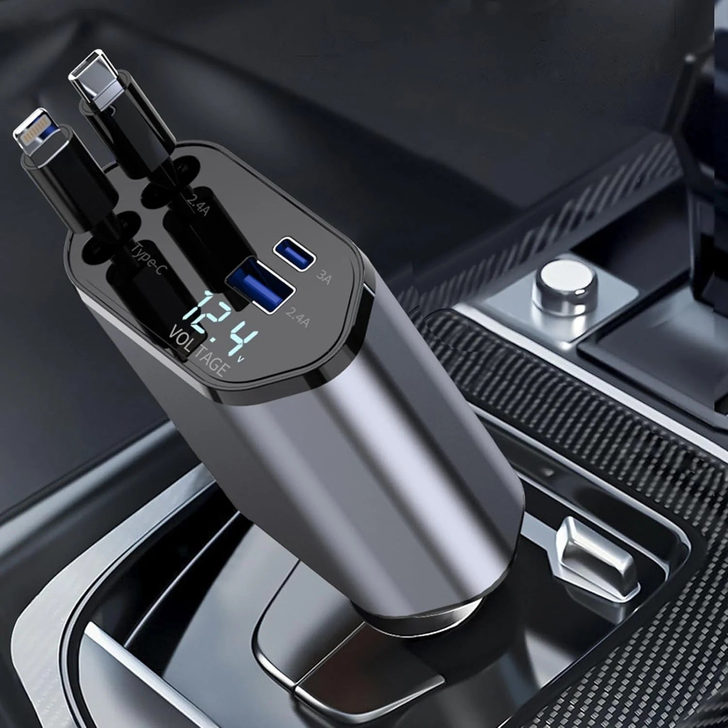 JOYROOM CCL05 50W 4 in 1 Retractable Cable Car Charger