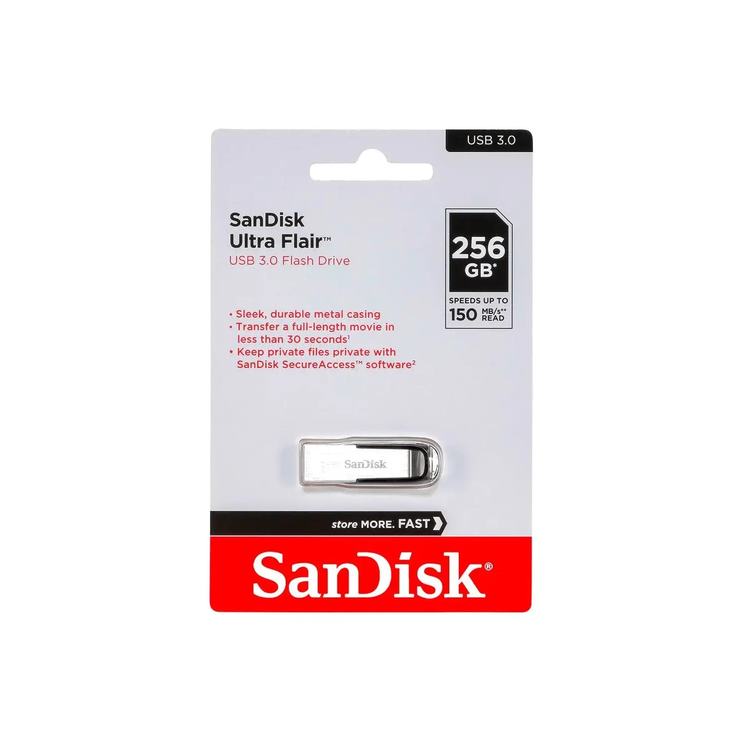 SanDisk 256GB Ultra Flair USB 3.0 Flash Drive sandisk