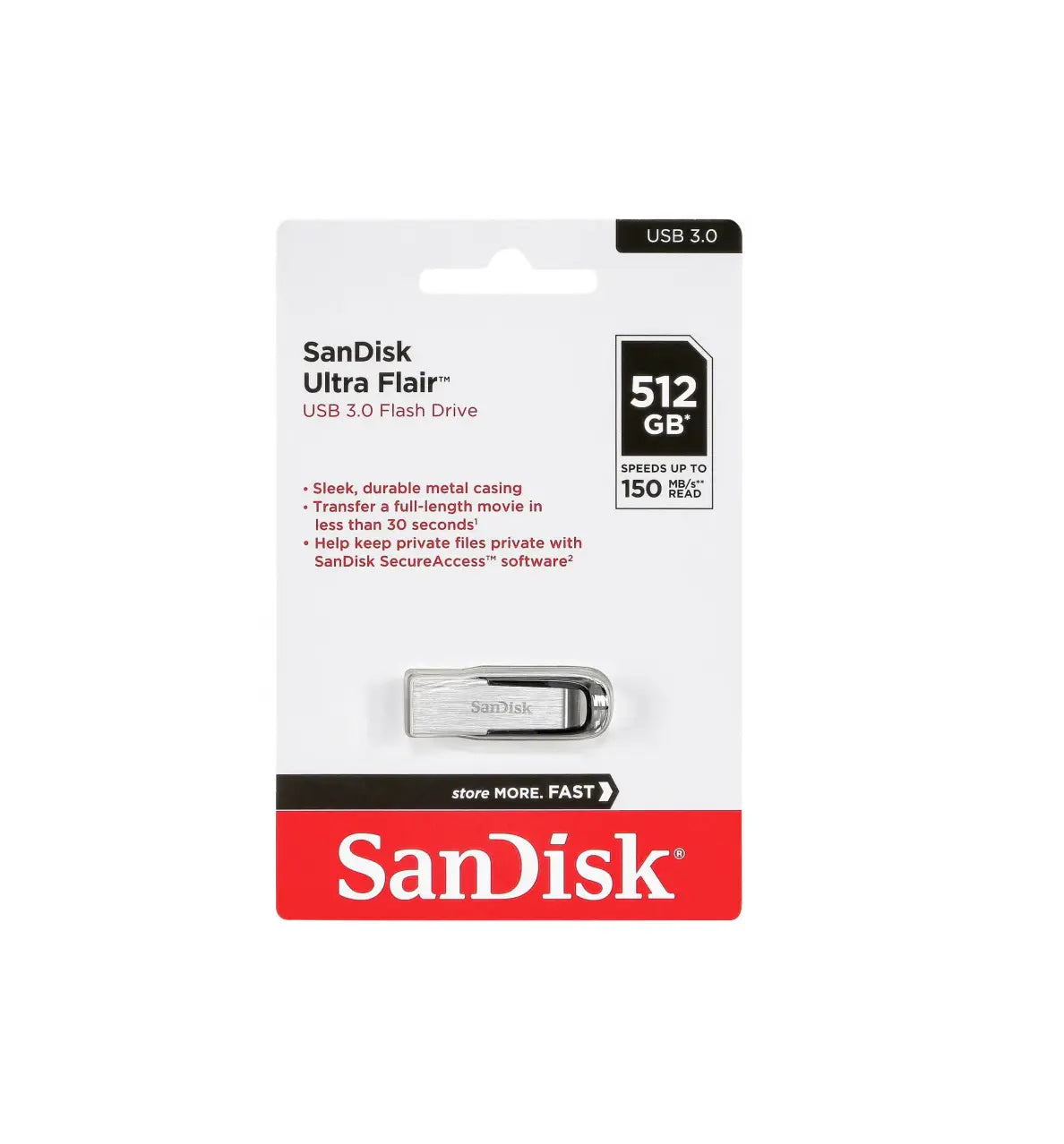 SanDisk 512GB Ultra Flair USB 3.0 Flash Drive sandisk
