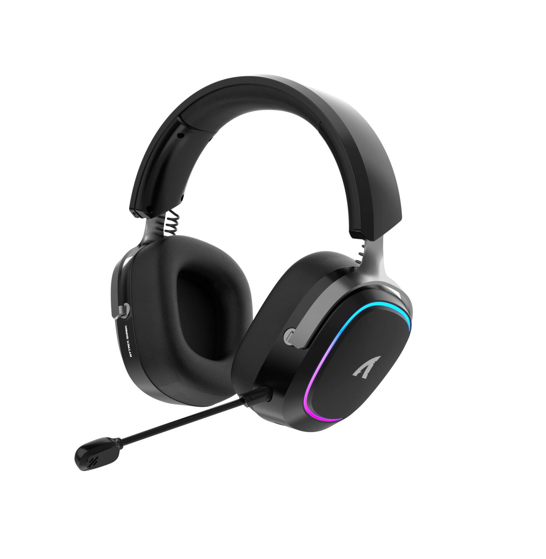 ATTACK SHARK G800 Wireless Gaming Headset, 3D Surround Sound, 50mm Drivers – Black