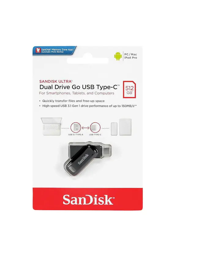 SanDisk 512GB Ultra Dual Drive Go USB Type-C Flash Drive sandisk