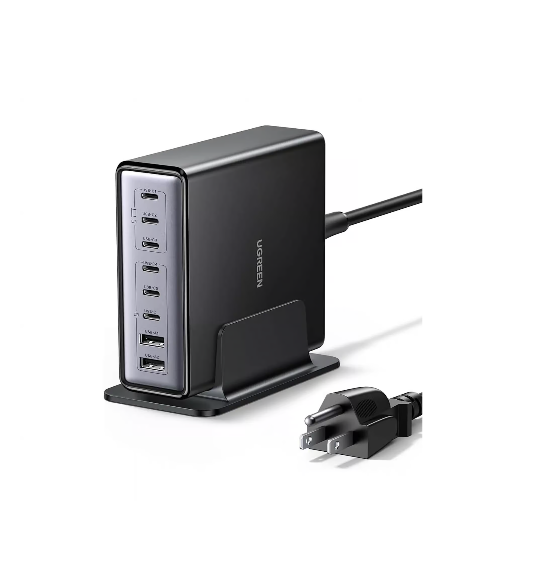 UGreen Nexode 200W USB-C Desktop Charger 6-Port GaN PD Fast Charger With Type C To C 3ft Cable