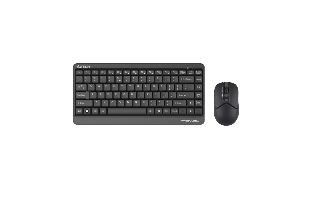 A4Tech FG1112S FSTYLER Wireless Keyboard & Mouse Combo Set - Silent Clicks Mouse - Black/White