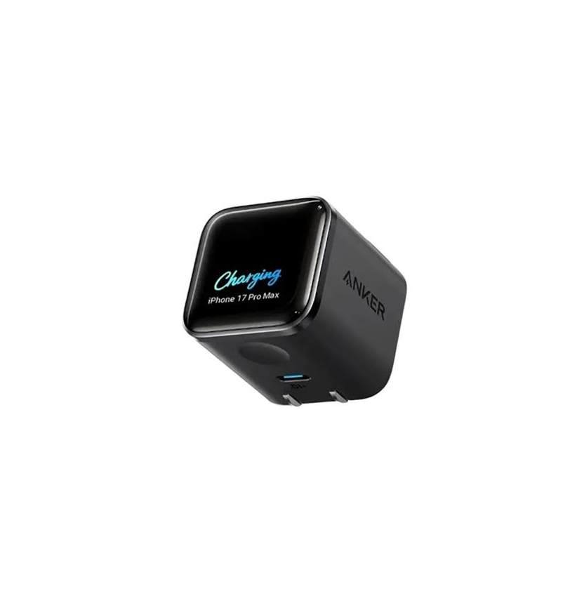 Anker A121D 45W Charger with LED Display – Stone Black – CN Display