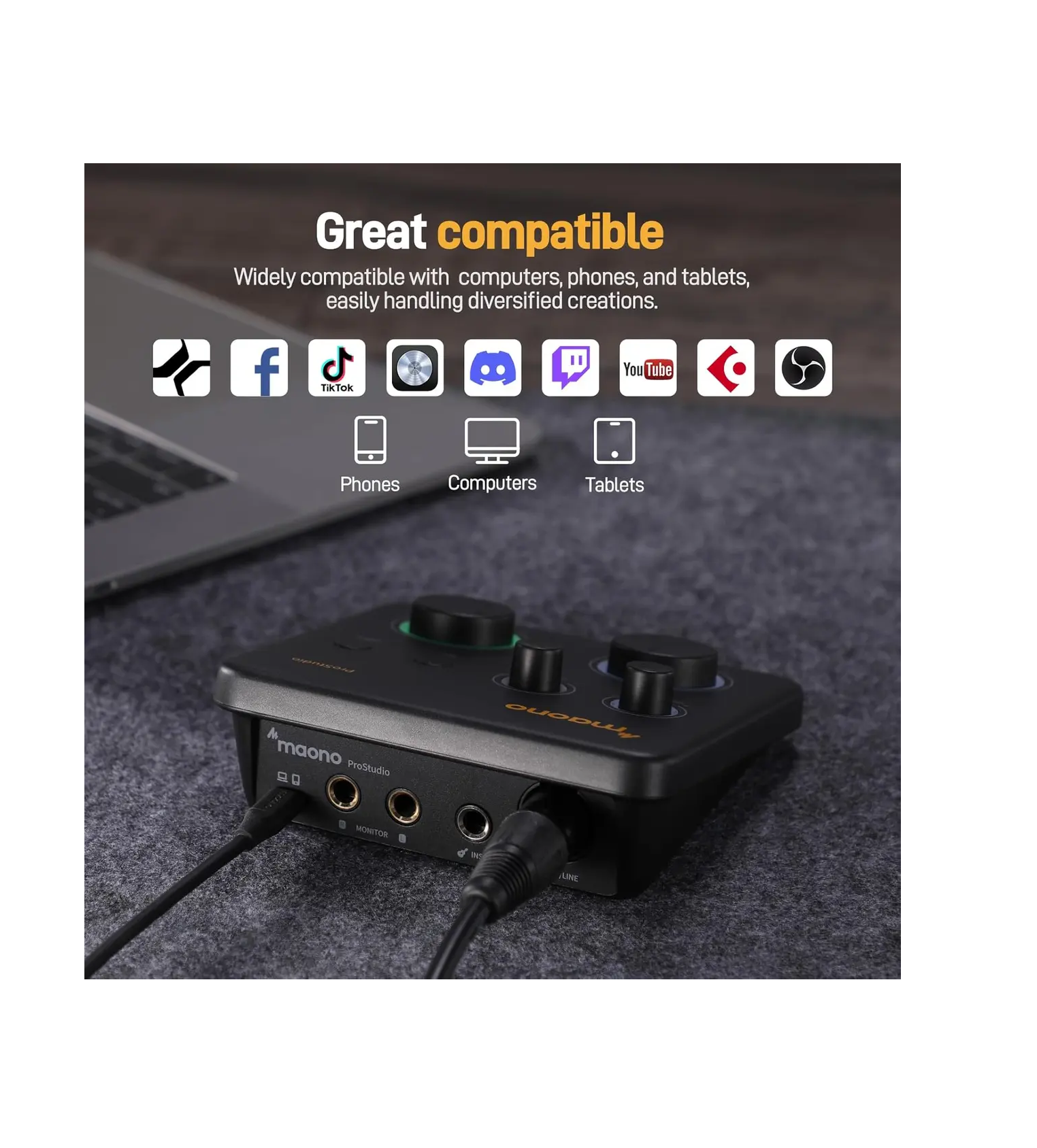 MAONO PS22 LITE AUDIO INTERFACE MIXER