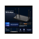 TP-Link Archer BE230 BE3600 Dual-Band Wi-Fi 7 Router, 4× External Antennas, 2×2.5 Gbps Ports, Quad-Core CPU