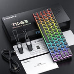TEZARRE TK-63 Pro RGB WiRELESS MECHANiCAL GAMiNG KEYBOARD CW