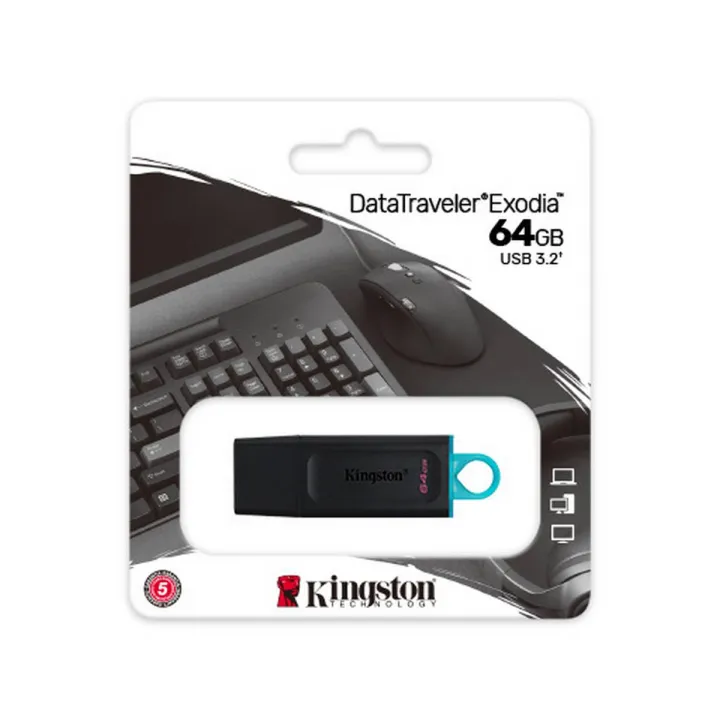 Kingston - DTX 64GB - USB 3.2 - DataTraveler Exodia USB Flash Drive