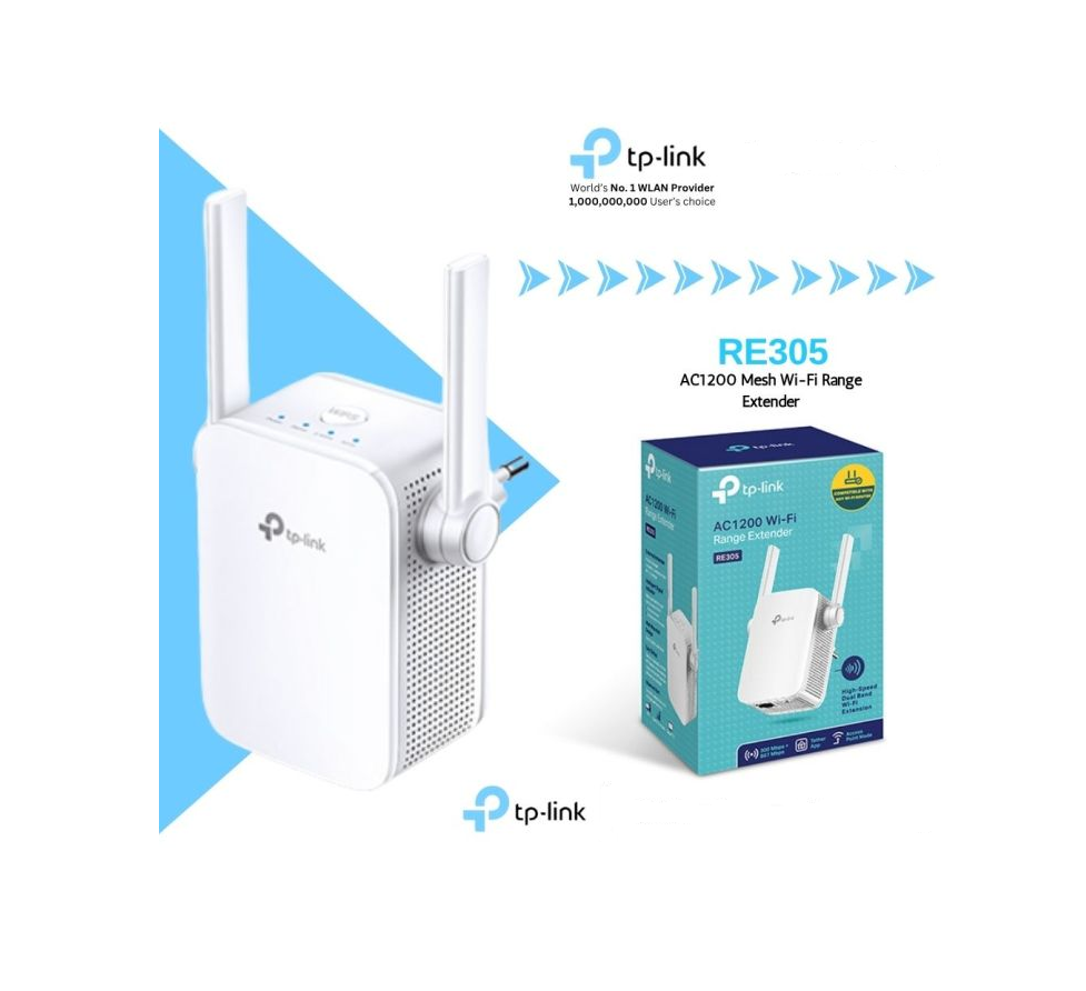 TP-Link Wi-Fi Extender RE305 AC1200 Dual Band Mesh Wi-Fi Range Extender