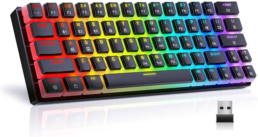 TEZARRE TK-63 Pro RGB WiRELESS MECHANiCAL GAMiNG KEYBOARD CW