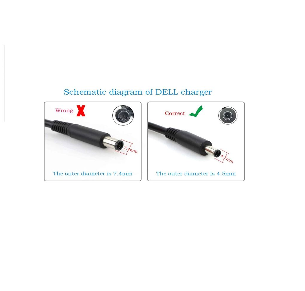 Dell xps 90 watt DC Connector Size: 4.5mm x 3.0mm