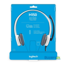 Logitech H150 Stereo Headset with Noise Cancellation Microphone (Cloud-White)
