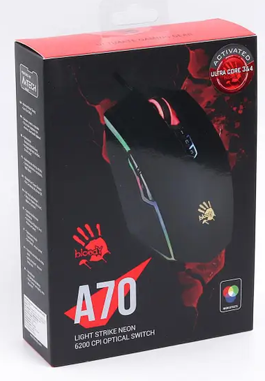 Bloody A70 Light Strike Optical Gaming Mouse Activated