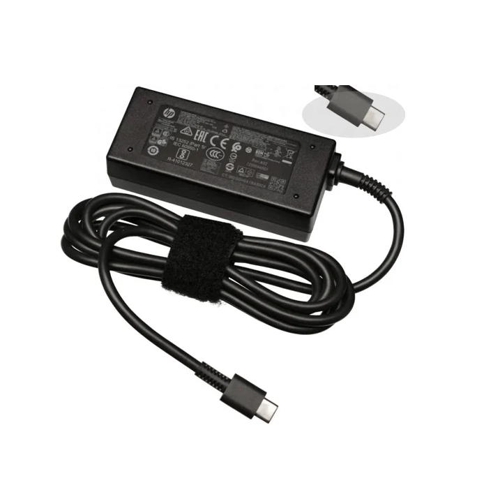 HP 65W USB-C Type Charger for Spectre, EliteBook X360, Pavilion X360, Envy and zBook.