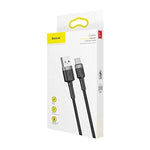 Baseus Cafule Cable CATKLF-BG1 Durable Nylon Braided Wire USB Type-C QC3.0 3A 1M Black-Grey