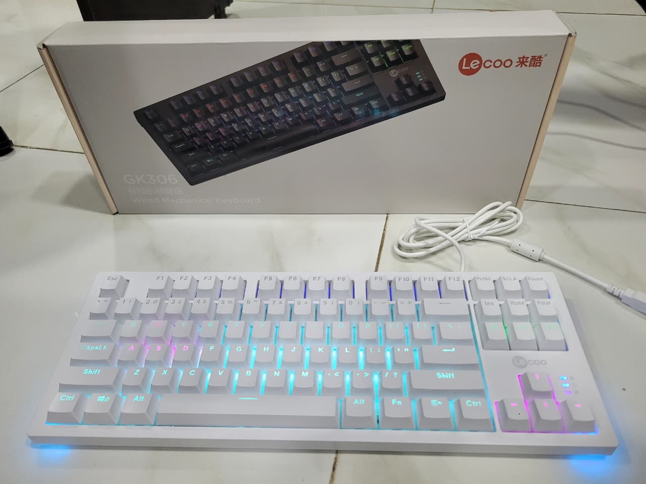 Lecoo GK306 Mechanical Gaming Keyboard – Blue Switch – Anti-Ghosting – RGB Backlit
