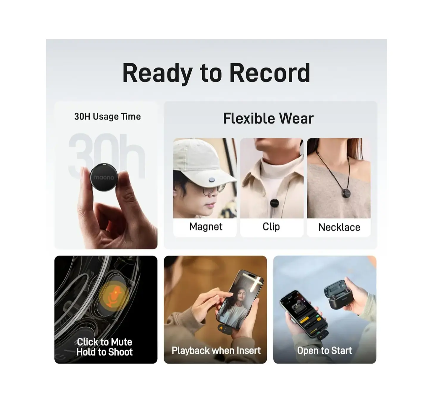 Maono Wave T5 Wireless Lavalier Microphone