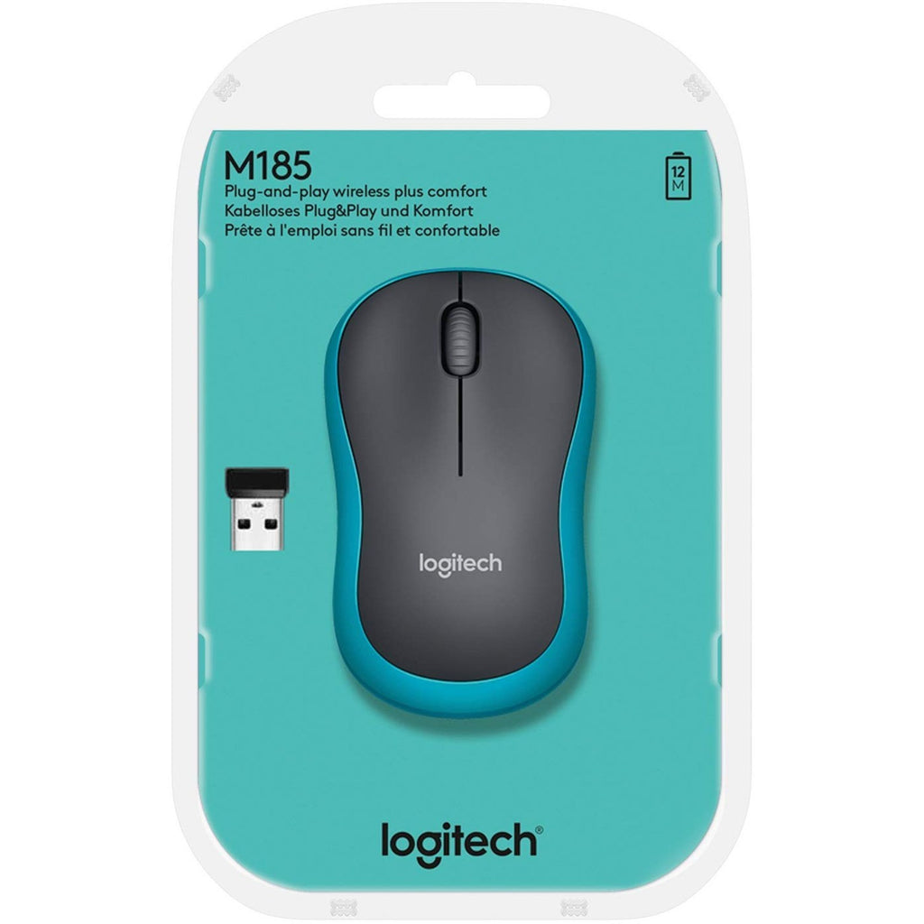 Logitech M185 Wireless Mouse (Swift Grey)