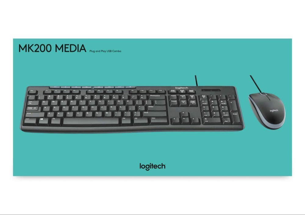 Logitech MK200 Media Keyboard And Mouse Combo With Media Shortcut Keys