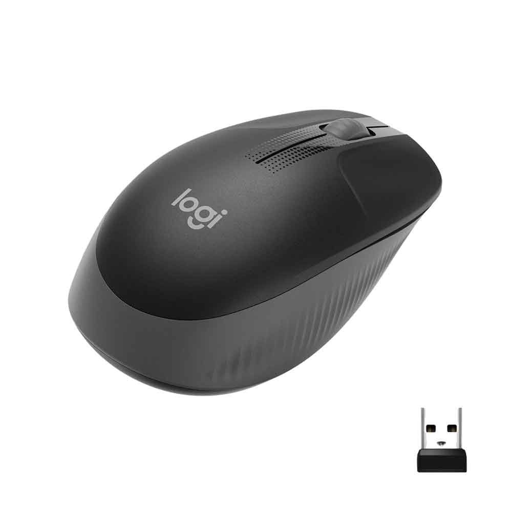 Logitech M190 Full Size Wireless Mouse – Charcoal